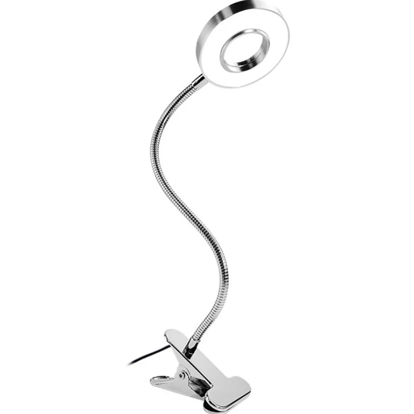 

Clip on Lamp Reading Light USB LED Desk Clamp Lamp, 360 Degree Flexible Neck, White / 3-Color Light, for Desk Computer Office