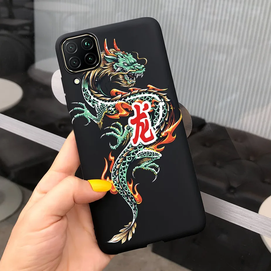 For Huawei P40 Lite Case Nova 7i Cool Dragon Lion Patterned Back Cover For Huawei Nova 7i Phone Cases P40Lite Nova7i Full Bumper