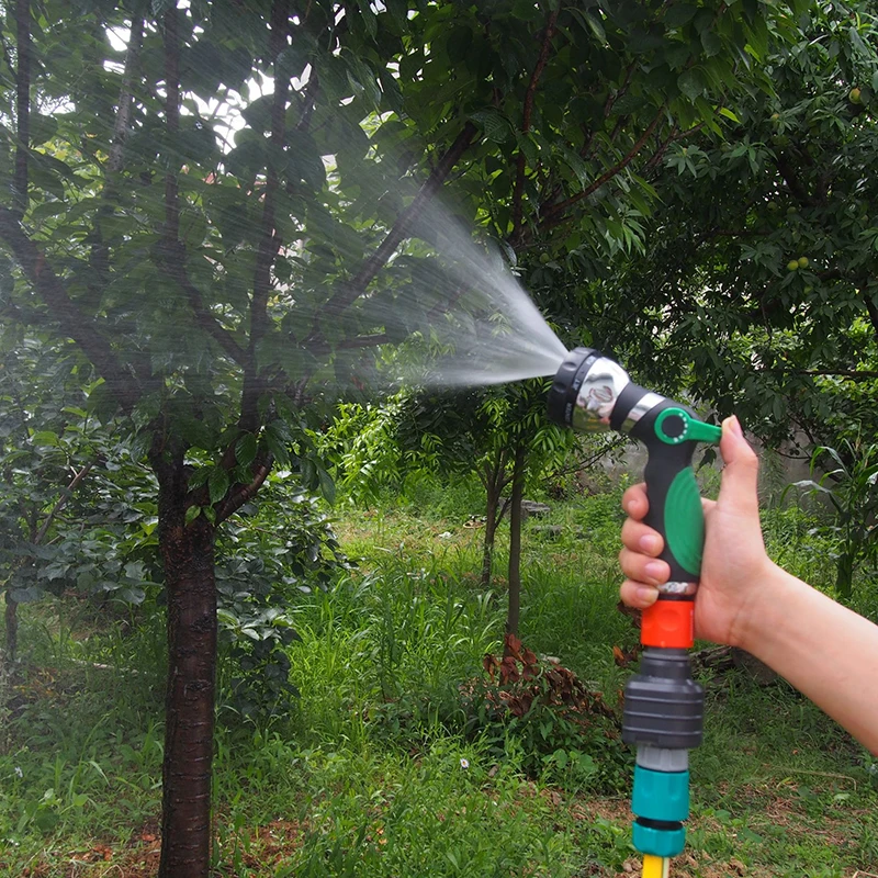 8 spray modes Garden Water Hose Spray Nozzle Anti-Slip and Shock Resistant Design Garden water gun for Watering and Washing