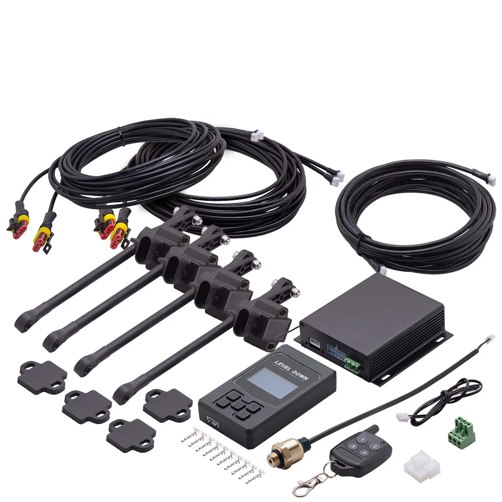 

Auto Air Ride Suspension Electronic Control System with Height Sensor Bluetooth-compatible Remote and Wire Control Universal