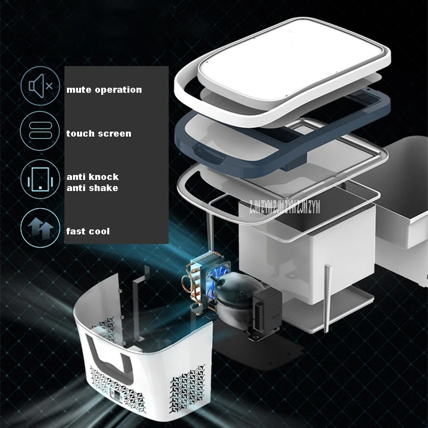 28L/38L double usage véhicule domestique Mini porte simple réfrigérateur compresseur voiture réfrigérateur écran tactile contrôle de la température