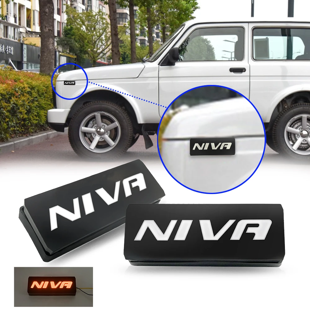 カーアクセサリー 2x ledサイドマーカーライトlada niva 4X4 1995-ランプアンバー防水