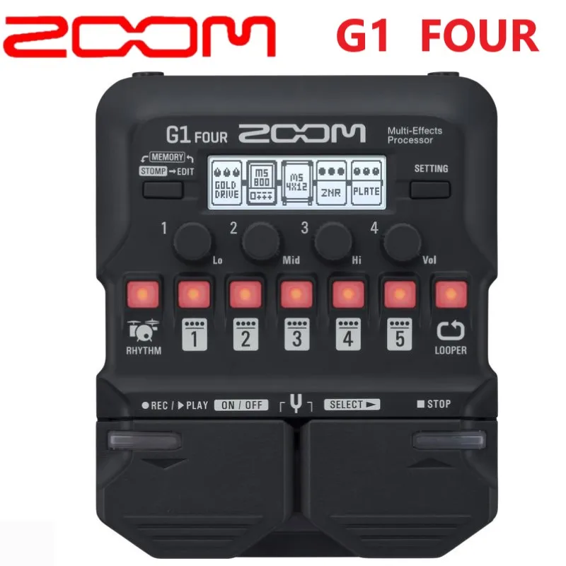 ZOOM G1 Four Electric Guitar Multi Effect Processors Guitar Effector Recording Audio Musical Instruments Accessory