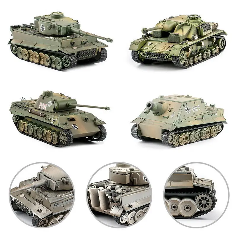 1:72 4D Plastic Assemble Tank SD.KFZ.7/2 Model World War II Model Puzzle Assembling Military Sand Table Toys For Children Gifts