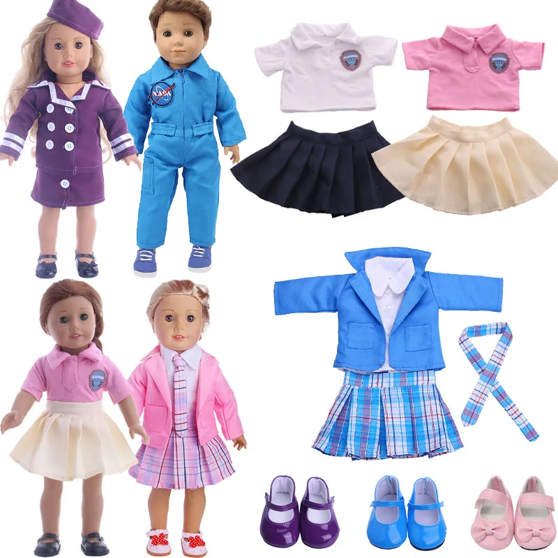 Doll Clothes College Style Professional Suit For 18 Inch American Doll Girls & 43 Cm New Born Baby Items,Our Generation,Gifts