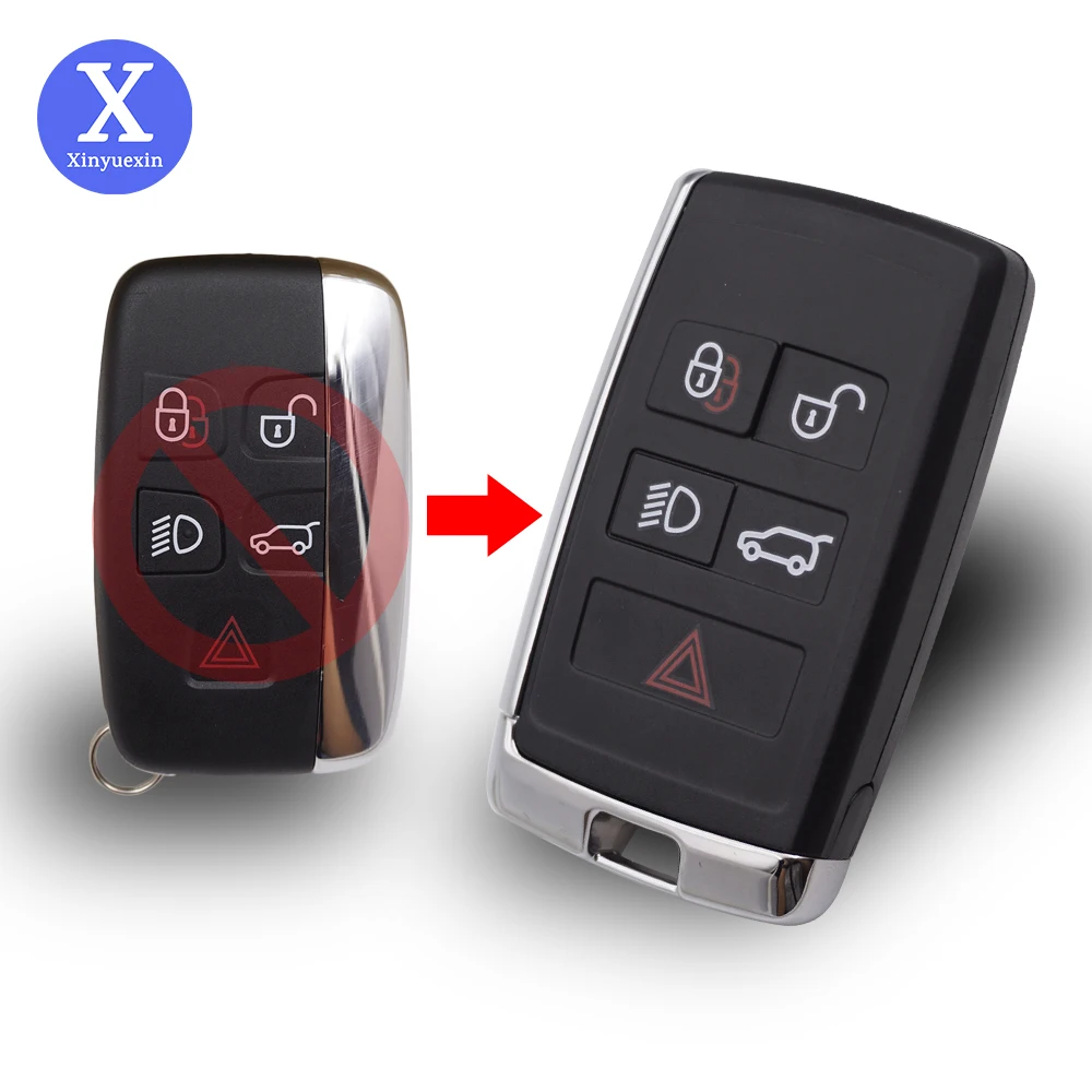 

Xinyuexin for Land Rover Range Rover LR2 LR4 for Jaguar Upgraded Remote Car Key Shell Case Fob Housing Cover Auto Accessories