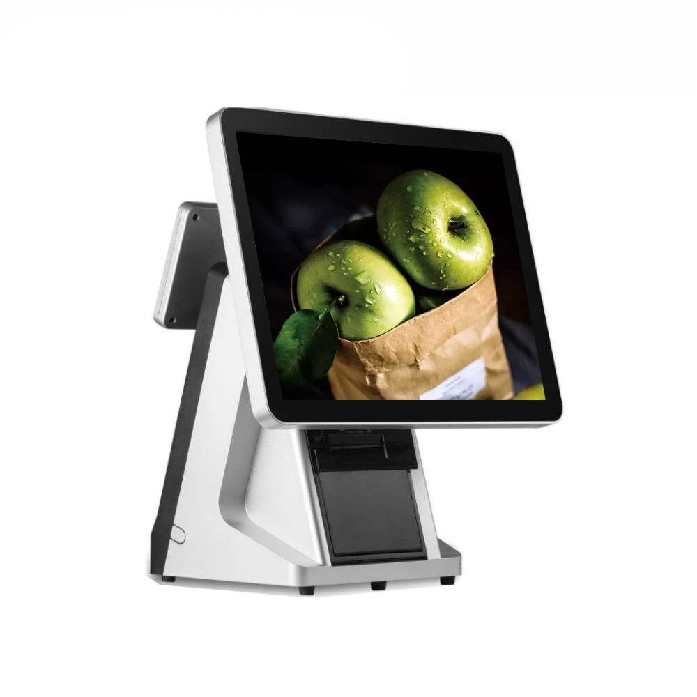 Best selling  pos all in one smart Pos System  Desktop Pos Terminal with costermer display