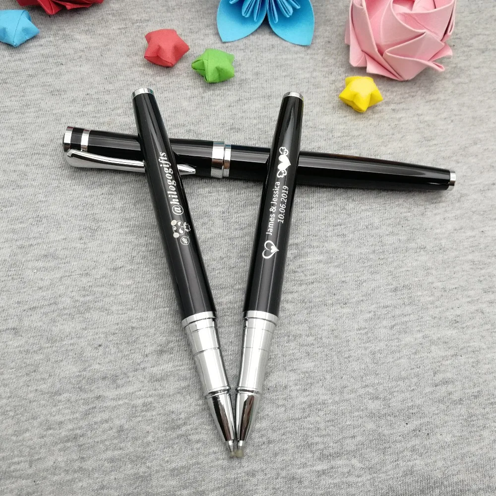 Personalized birthday gift good writing gel pen custom free with your name text and wish words free ship with gift pouch