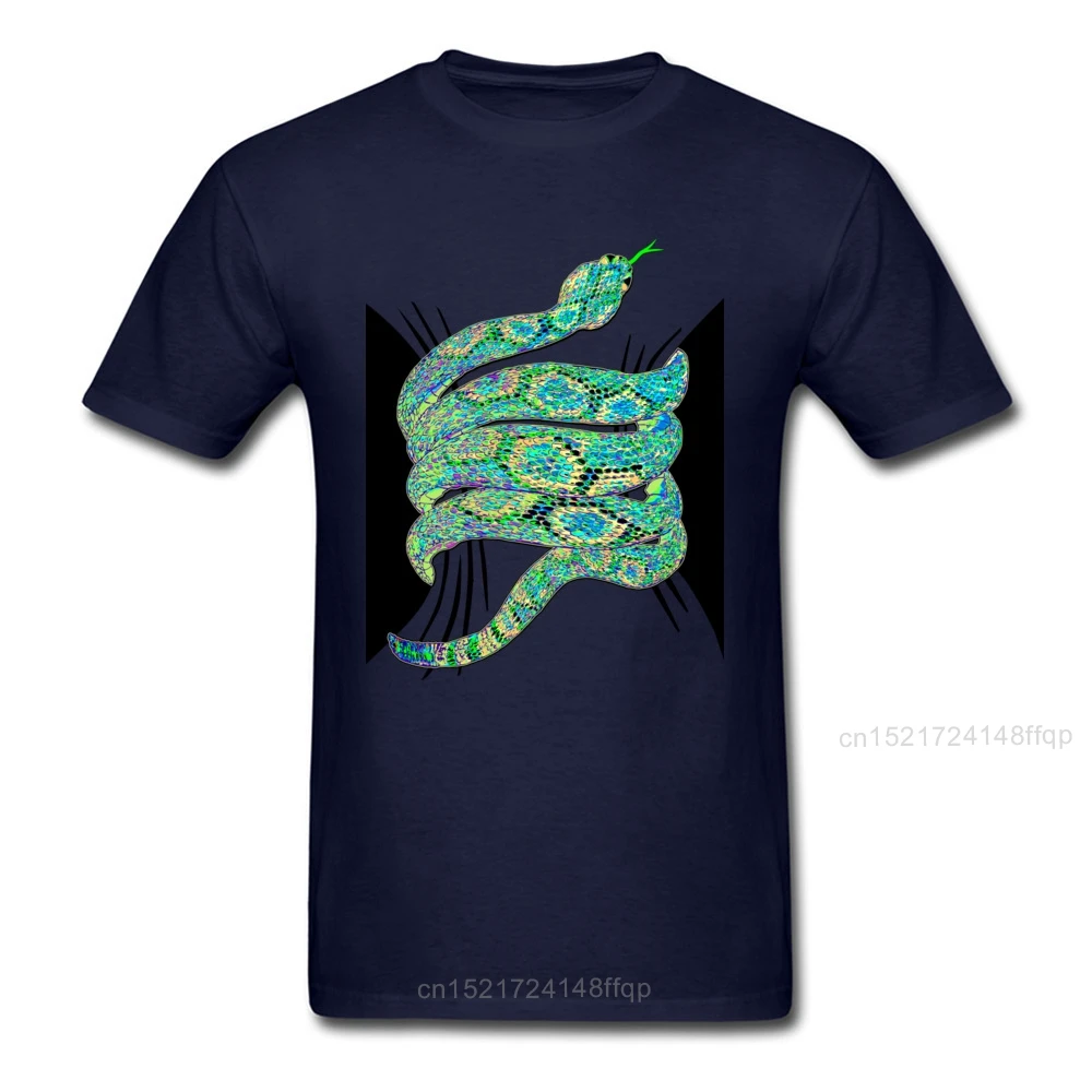 Special Men's T Shirt Green Rattlesnake Love T-shirts Summer Tops Tees NEW YEAR DAY 100% Cotton Clothes Snake 3D Tshirt