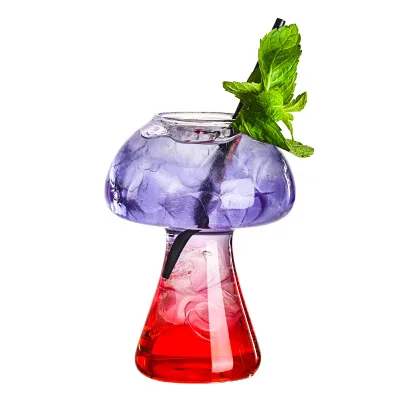 Cocktail Glass Martini Glasses, Creative, Mushroom Shape, Stemless Cup, 280ml, 1 Piece