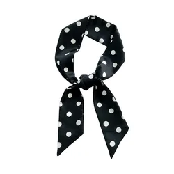 2025 New Style Fashion Ribbon Narrow Silk Scarf Women Small Long Decorative Hair Band Printed Silk Skinny Scarf Neckerchief