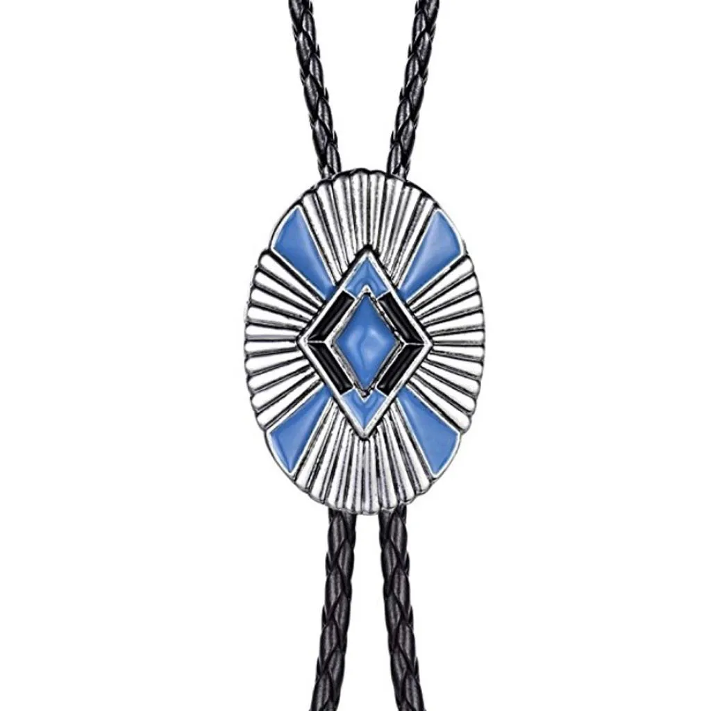 Celtic pattern bolo tie necktie personality American western cowboy bolo tie