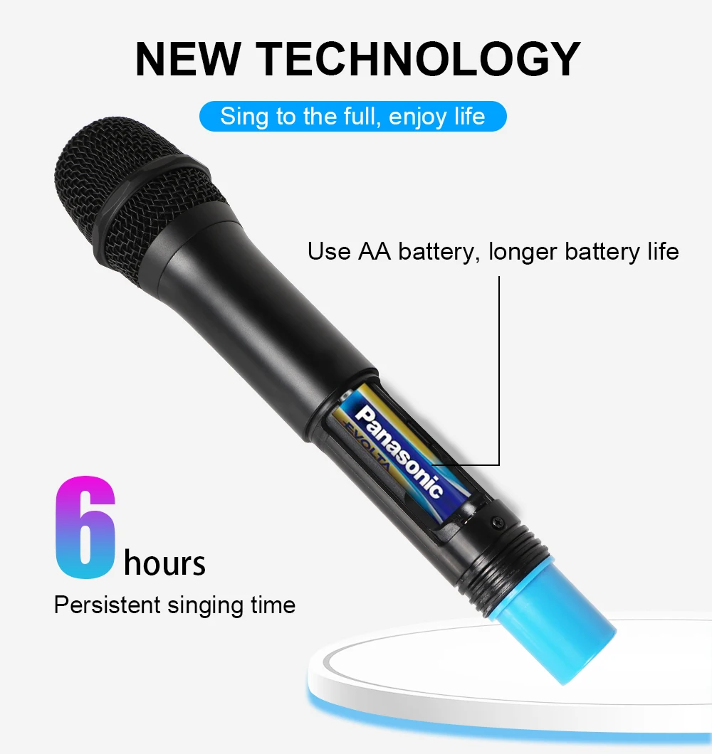 ECHO Wireless Microphone G-MARK X333 Recording Karaoke Dynamic Mic Lithium Battery For Party Church Show Square Meeting