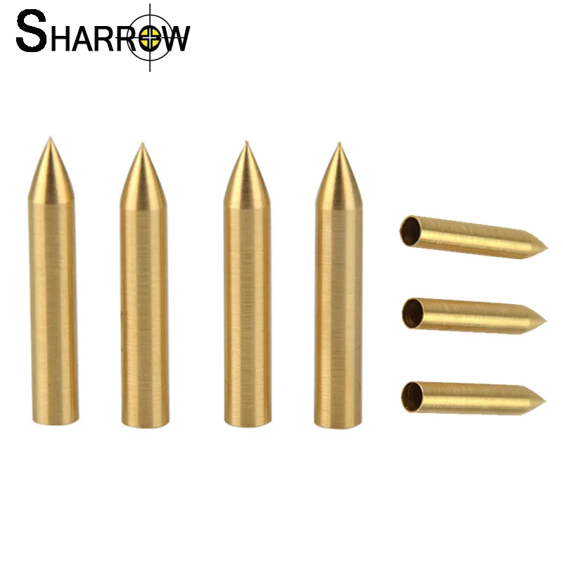 20/50pcs Archery Arrowhead Arrow Points Tips 16 Grain Copper Broadheads ID 4mm Hunting Arrow Head for Recurve Compound Bow Shoot