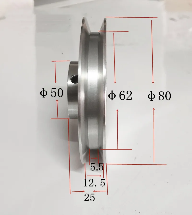 Motor Belt Drive Wheel 40mm 60mm 80mm 100mm V-belt Pulley, Single Groove, A- type V-belt Pulley