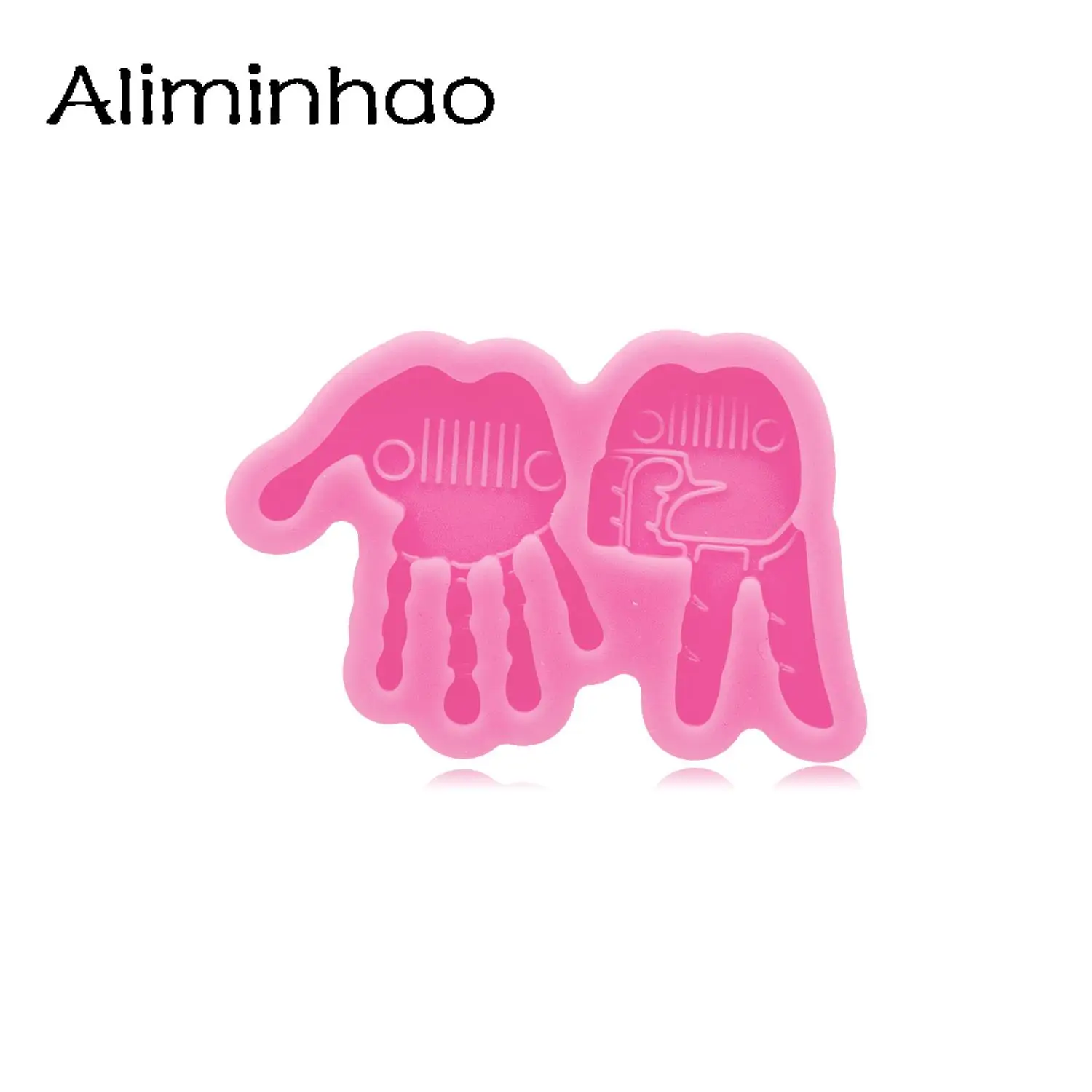 DY1308 Gloss hands with Car lights Silicone Phone Grip Molds, Soft Epoxy Resin Mold, Really Sturdy & Flexible Polymer Clay Mold