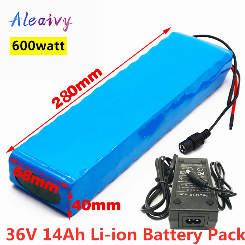 

Aleaivy 36V 10Ah 600watt 10S3P lithium ion battery pack 20A BMS For xiaomi mijia m365 pro ebike bicycle scoot XT60 T plug