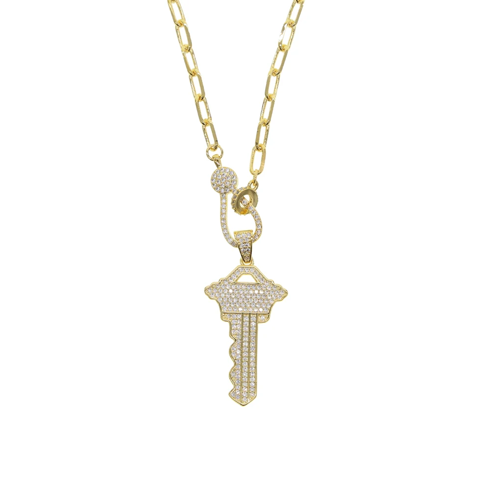 curb cuban link chain choker necklace micro pave cz lock charm gorgeous stunning european hiphop rock women jewelry