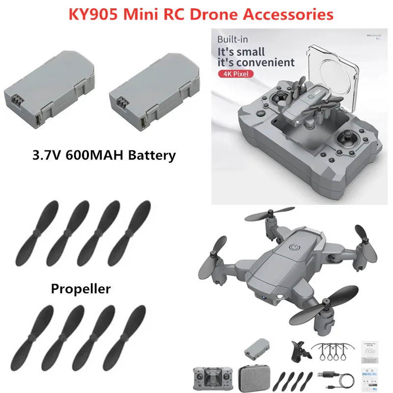 3.7V 600mAh Recharge Battery propeller For KY905  RC Drone Spare Parts KY905 RC Drone Accessories KY905 Battery Blades KY-905 To