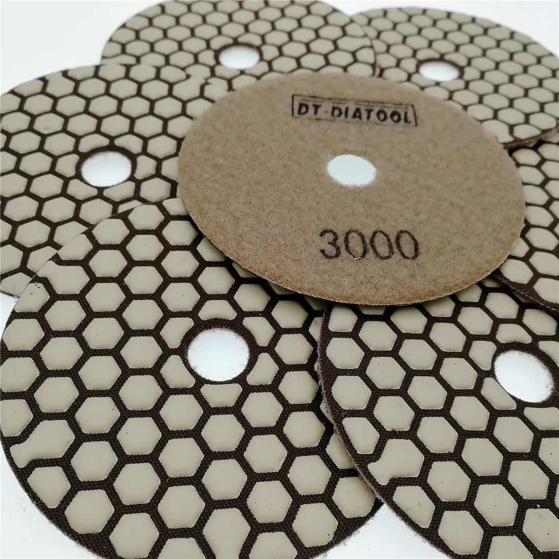 DT-DIATOOL 7pcs Dia 4 인치/100mm 수지 본드 다이아몬드 드라이 폴리싱 패드 그릿 #3000 화강암 대리석 스톤 용 샌딩 디스크