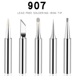 1pcs Lead-Free 907 Solder Tip Welding Head Core 60w Tip Sleeve Soldering Iron Tips Repair for NO.907T 905E MT-3927 Accessories