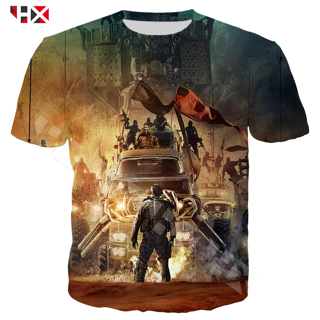 Movie Mad Max Fury Road T-Shirt Men Women 3D Print Funny T Shirts Short Sleeve Harajuku Streetwear Casual Tops Pullovers T346