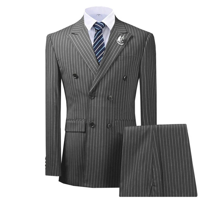 2020 Mới Aririval Xanh Đậm Phù Hợp Nam 2 Miếng Đính Kim Sa Kiểu Chữ V Lưng Tuxedos Slim Fit Groomman Cho Đám Cưới (áo Khoác + Quần)