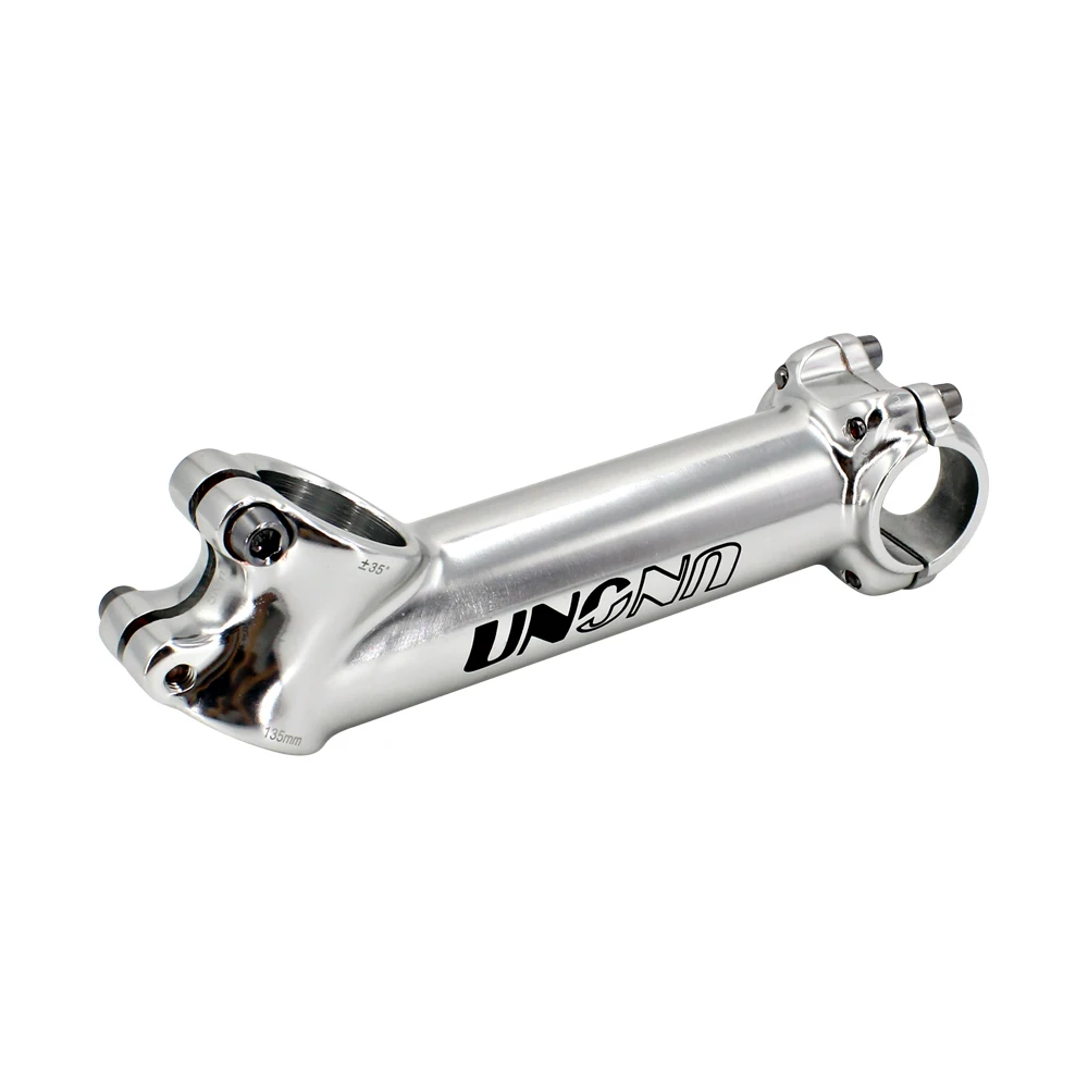 UNO Bike Stem 35degree 25.4 Silver Bicycle Handlebar Stem UNO Mtb Stem Folding Bike Stem 75/90/110/135mm Mtb Bicycle Accessories