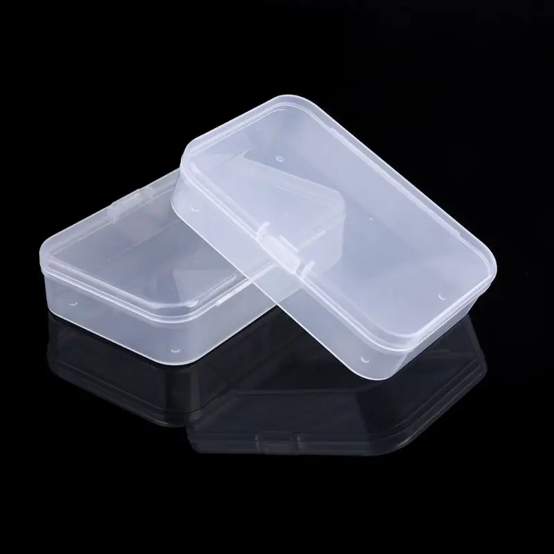 2Pcs พลาสติกใสพร้อมฝาปิดคอลเลกชันคอนเทนเนอร์กล่องเครื่องมือกระเป๋า Drop Ship