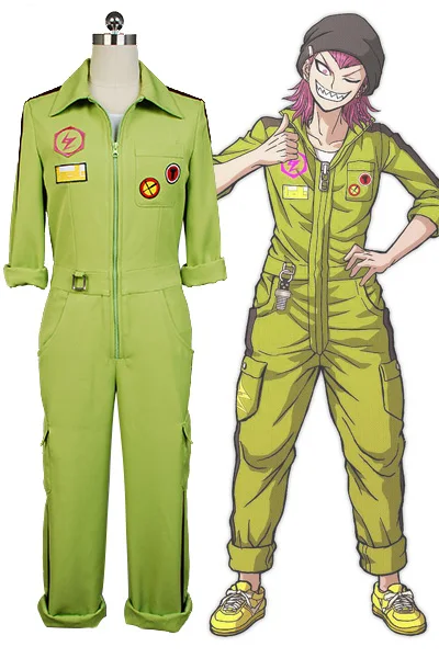 

2020 New Fashion Anime Super DanganRonpa Kazuichi Souda Cosplay Costume Full Set Outfit Men Women Jumpsuit Custom