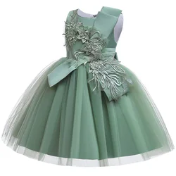 2024 Summer Baby Girl Dresses Kids Clothes For Children Vestido Infantil Tutu Princess Elegant Party Wedding Prom Dance Costume