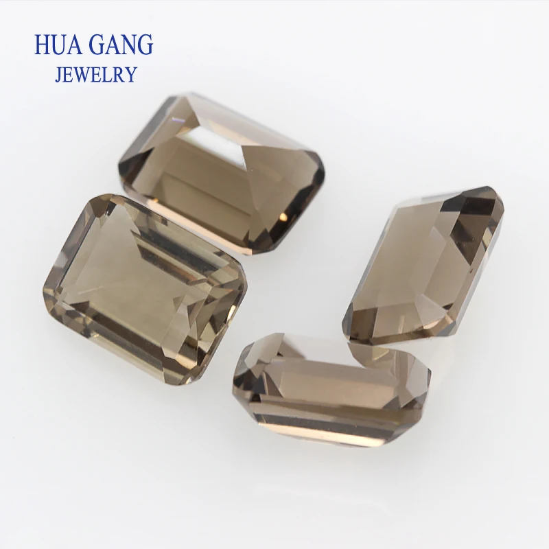 Smoky Quartz Natural Loose Gemstone Octangle Shape Parallel Cut Size 4x6mm~10x14mm For DIY Jewelry