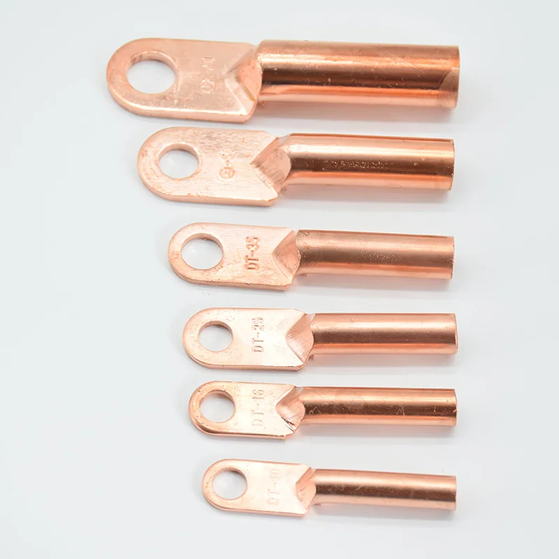 1pc Cable Connector Crimping Type Copper Terminals copper cable terminal Tube DT-10 DT-16 DT-25 DT-35 DT-50 DT-70 mm2