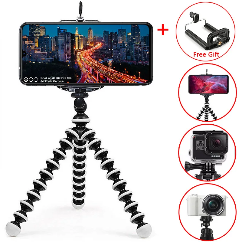 Octopus Tripod Stand Flexible Gorillapod for Mobile Phone Camera Table Desk Mini Tripod phone for iphone huawei Samsung xiaomi