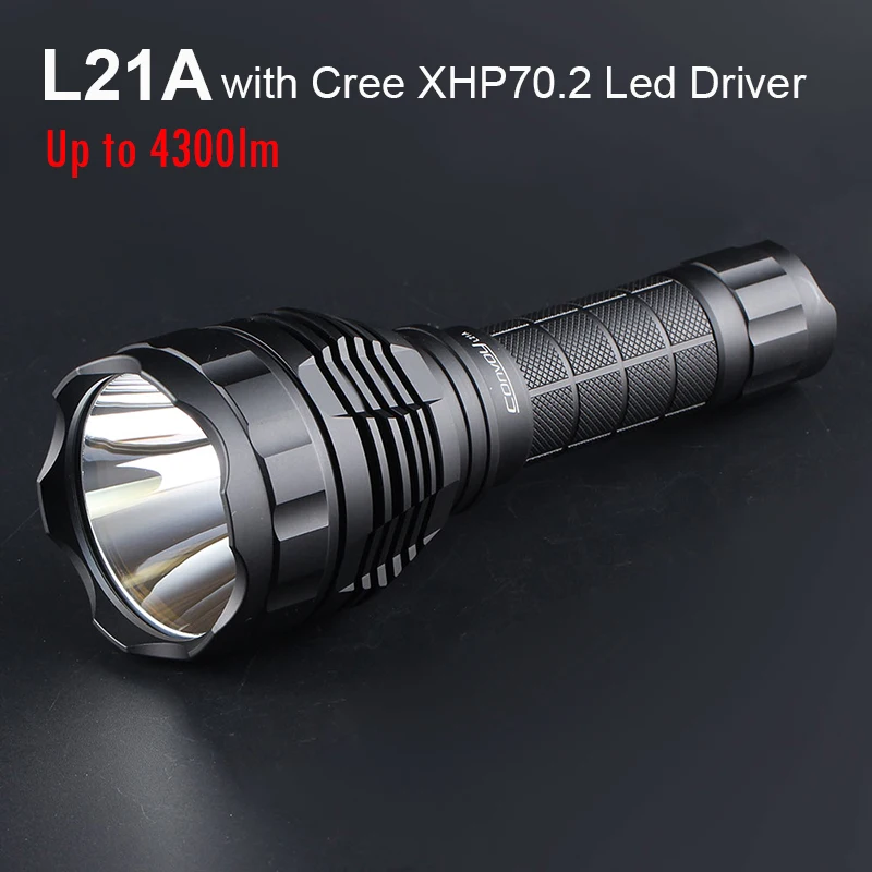 Convoy L21A con Cree XHP70.2 Led Linterna Flash Light High 21700 torcia potente torcia Lanterna campeggio pesca lampada da lavoro