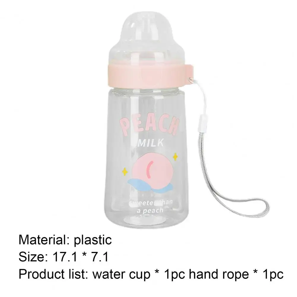 Cute Cartoon Plastic Water Bottle Pacifier Straw Cup Suitable for Adult Children Milk Glass Bottle Baby feeding Bottle