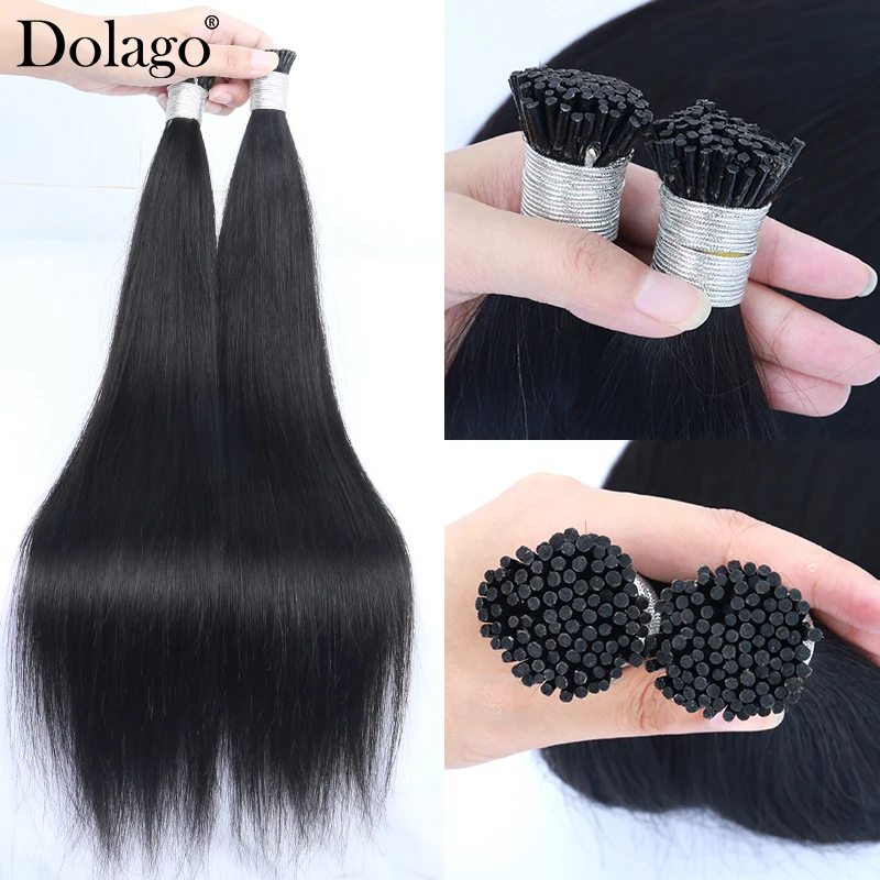 Microlink Hair Extensions Human Hair Extension I Tip Hair Extensions For Women Brazilian Straight Virgin 3S Salon Bulk Hair