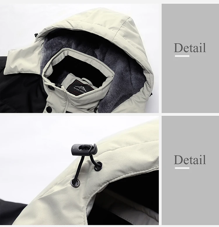 Winter New Thick Warm Fleece Outdoor Parkas Jacket Coat Men Windproof Hooded Military Parkas Men Fashion Casual Jacket Men