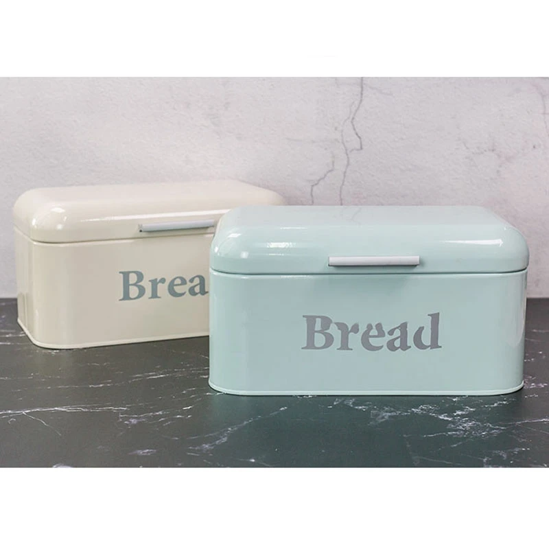 

Vintage Bread Box Cupboard Iron Snack Box Desktop Finishing Dust-Proof Storage Box Storage Bin Keeper Food Kitchen Shelf Décor C