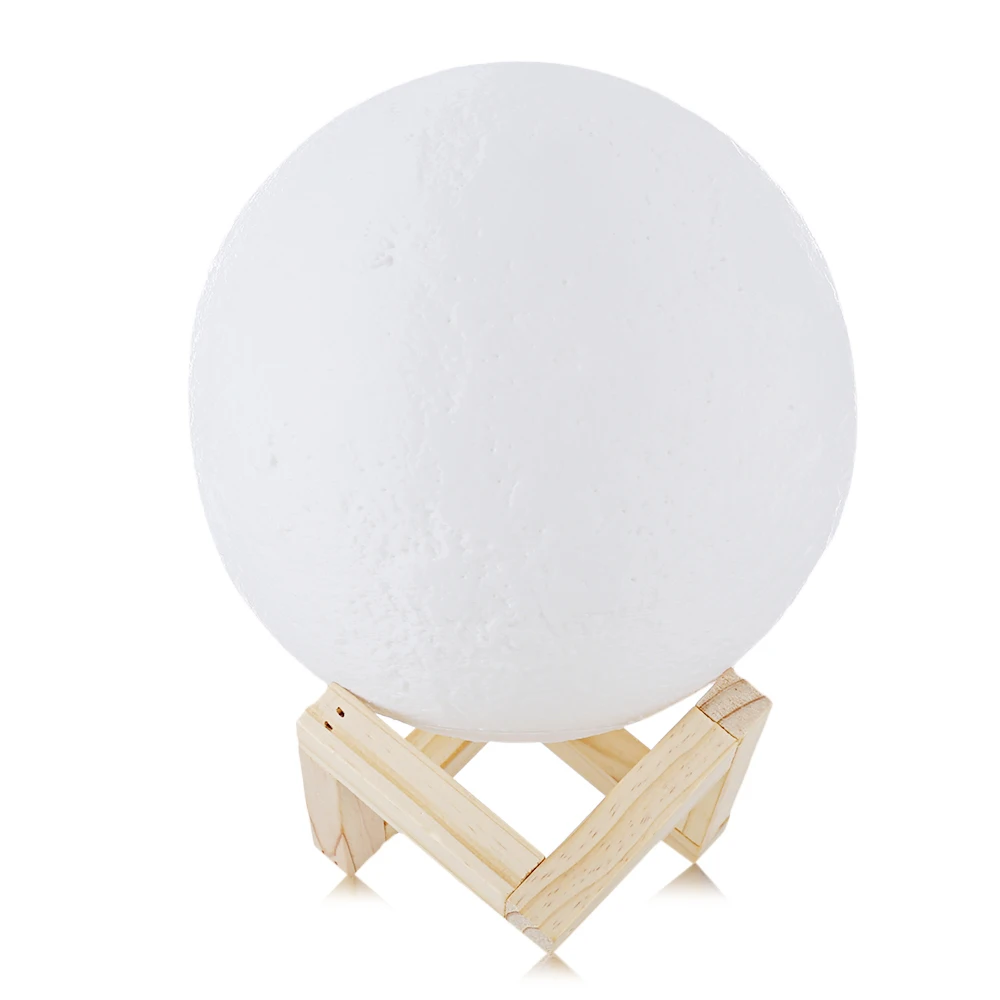 3D Print Rechargeable Moon Lamp LED Night Light Creative Touch Switch Moon Light For Bedroom Decoration Birthday Gift