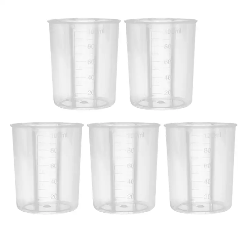 100ml Plastic Graduated Measuring Cup Liquid Container Epoxy Resin Silicone Making Tool Transparent Mixing Cup DIY Mixing Tool