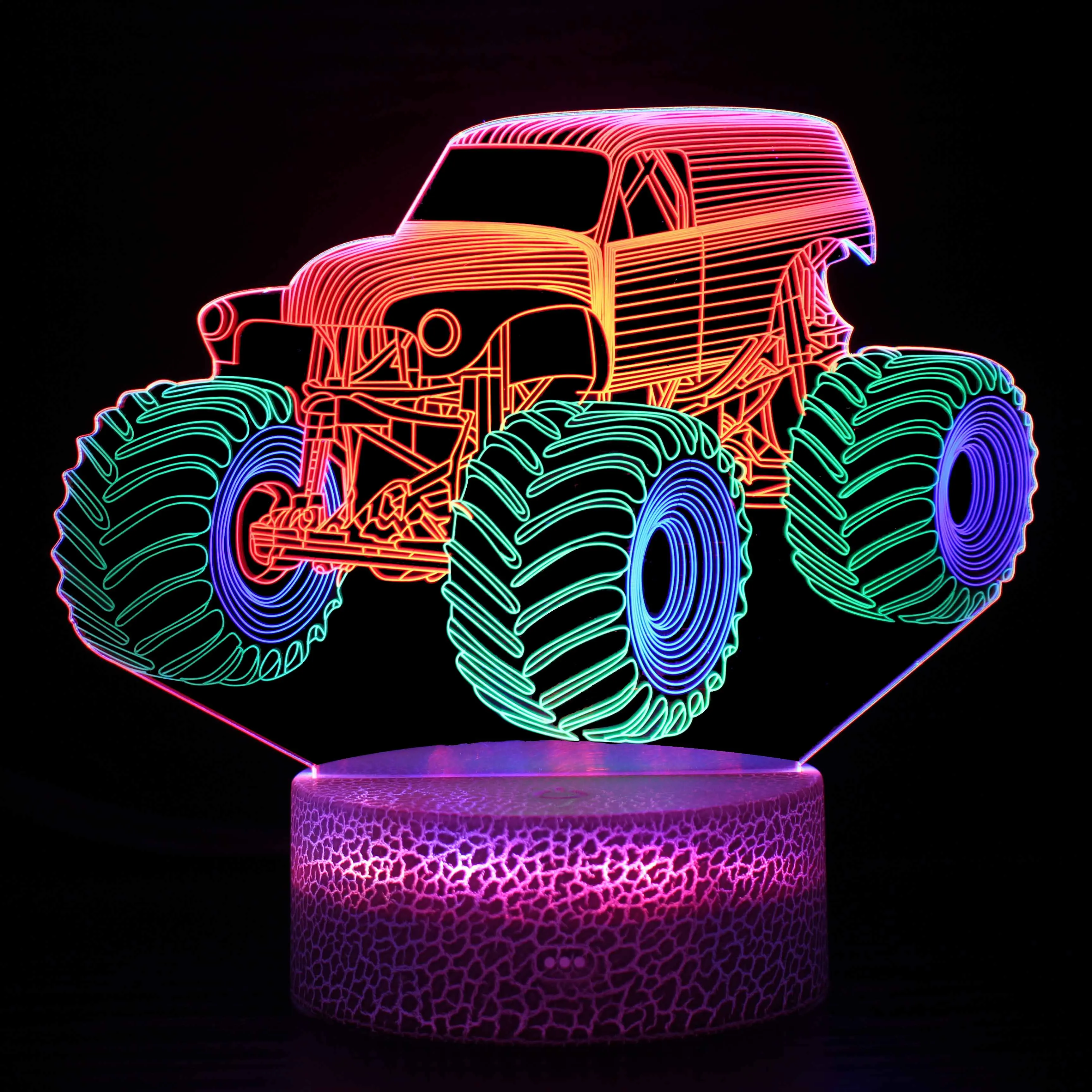 NEW 3D Visual Night Light Colorful Dynamic Touch Creative Gift Lamp For Bedside Home Descoration Lamp Led Table Lamp