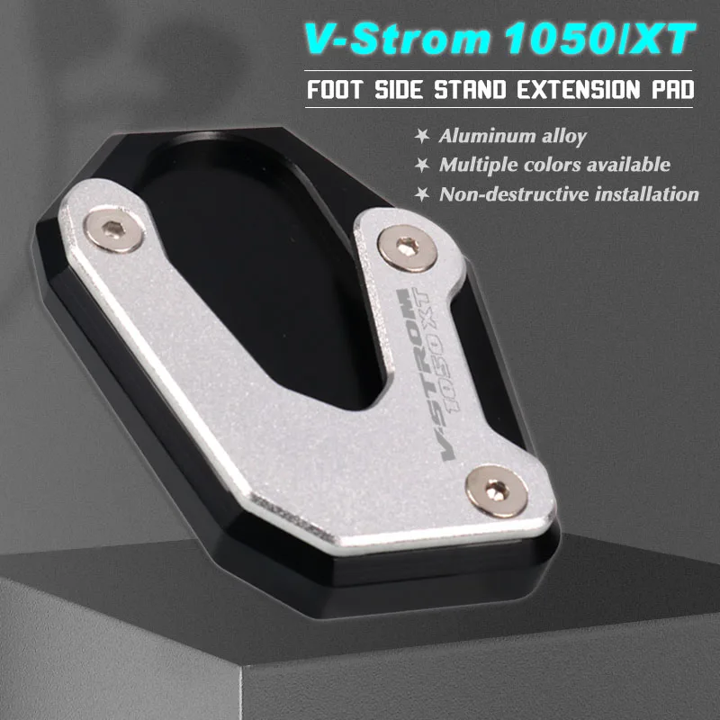 For SUZUKI V-strom 1050XT 1000XT Vstrom 1050 1000 Motorcycle Kickstand Foot Side Stand Extension Pad Support Plate Enlarge