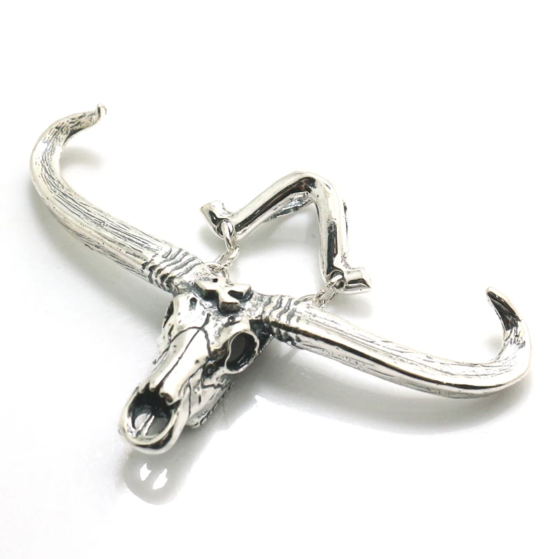 

Men Boy 925 Silver Fashion Ox Head Cool Classic Pendant Newest