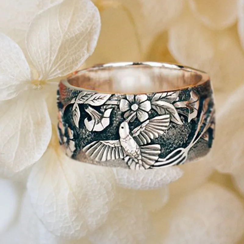 Creative Cartoon Animal Cat Ring Vintage Silver Simple Design Men and Women Party Jewelry Gifts