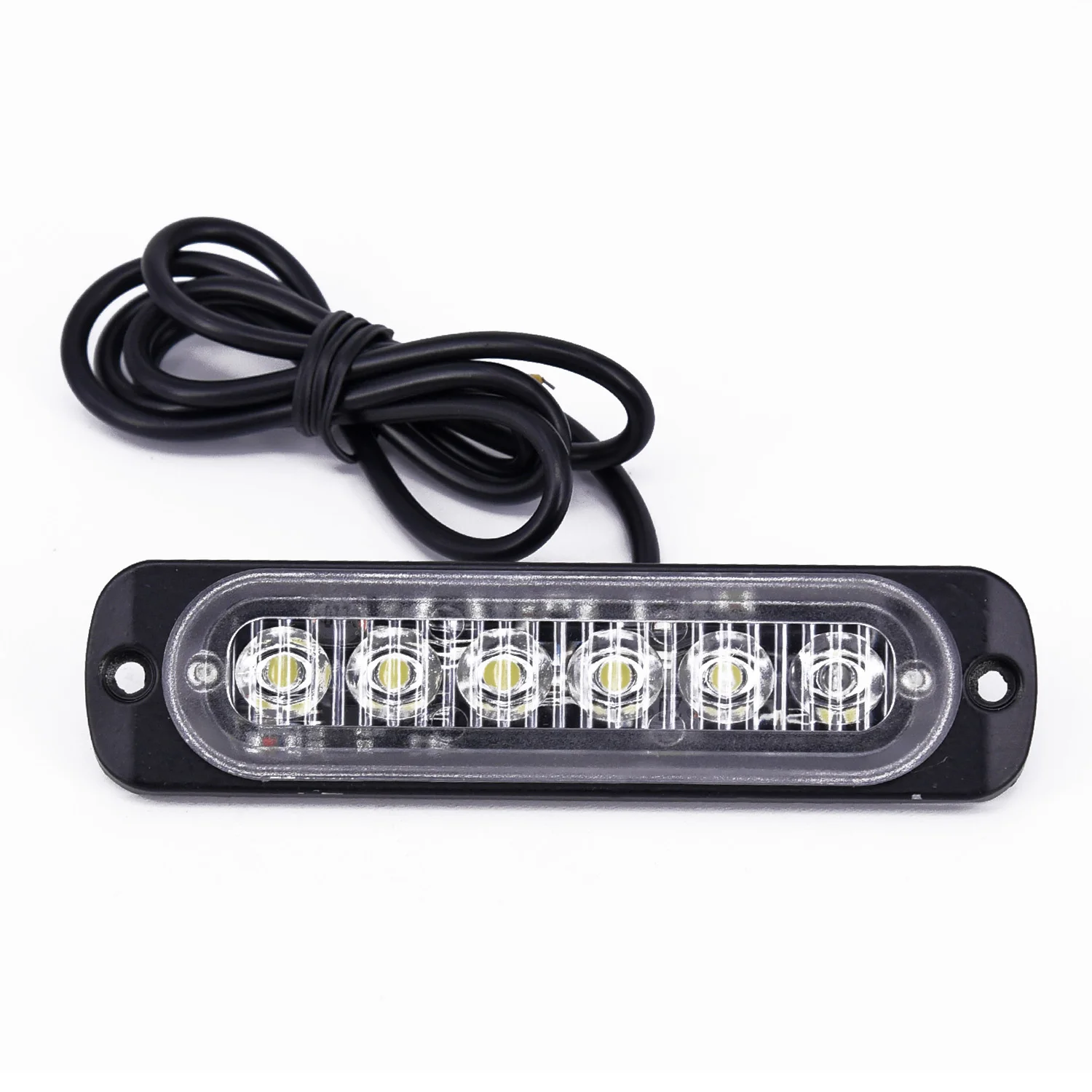 Fit For DC 12V-24V Car SUV Van Truck ATV UTV Super Bright White Light Car 6LED DRL Daytime Running Light Flash Light Fog Light