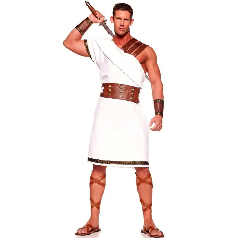 Adult Halloween Ancient Greek Roman Gladiator Costume Cosplay Roman Warrior Fancy Dress For Men