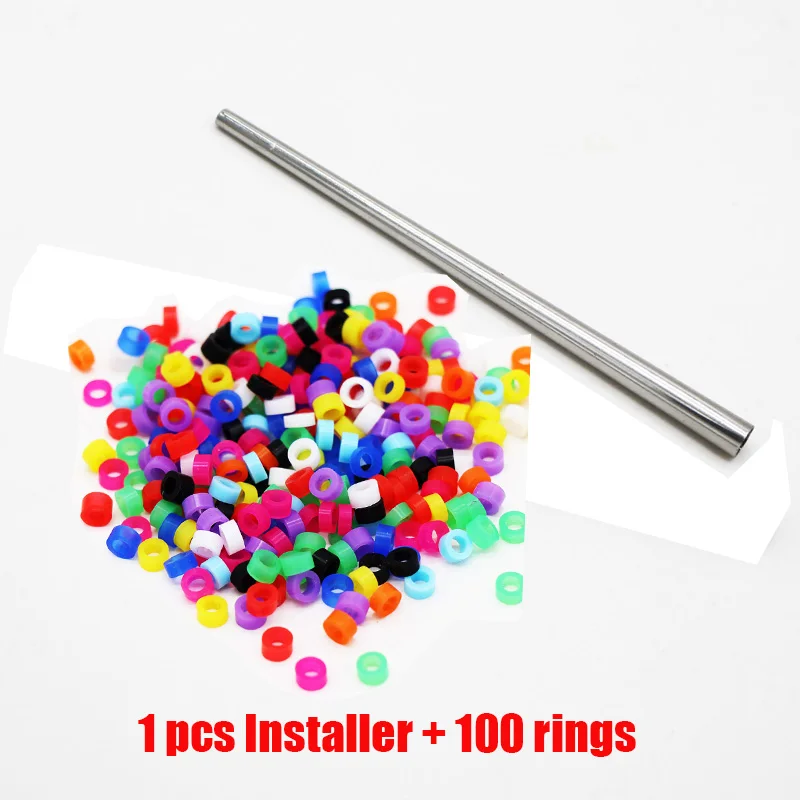 Produktbild von 100 Vogelringe – Innendurchmesser 2 Mm & 3 Mm, Bunt, Für Papageien, Finken, Kanarienvögel