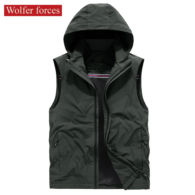 Quick Drying Vest Men's Spring Autumn Thin Jacket Trend Sports Vest Plus Oversized Sleeveless Vest Jacket