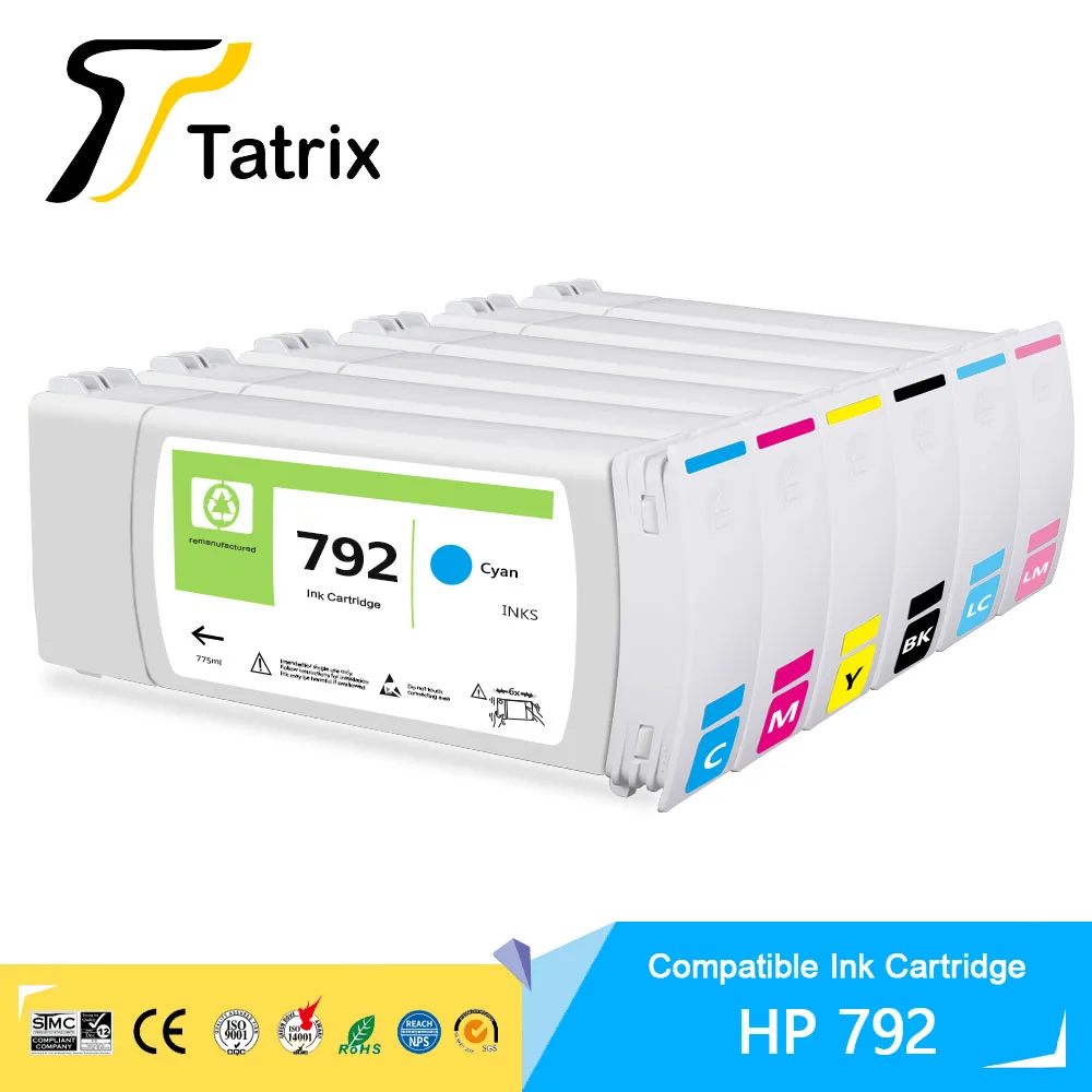 

Tatrix For HP 792 HP792 Replacement Ink Cartridge With Latex Ink For HP L26100 L26500 L28500 Latex 210 260 280 Printer